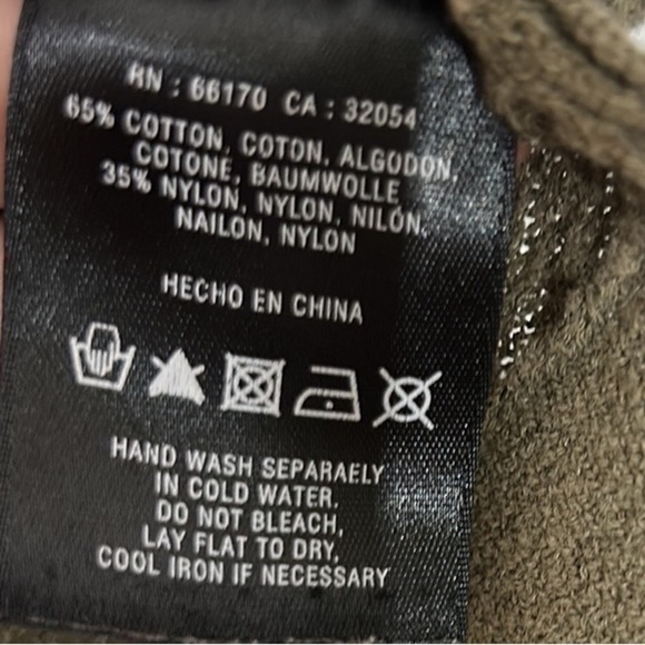 Sparrow Anthro Olive Green woven a line essential basic 3/4 sleeve top medium - Picture 4 of 10